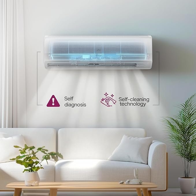 Godrej 1.5 Ton 3 Star, 5 Years Comprehensive Warranty, AI Powered, 5-In-1 Convertible Cooling, Inverter Split AC (Copper, Model, Heavy duty cooling at 52 °C, AC 1.5T TR HIC 18Y3TG WA 3S, White)