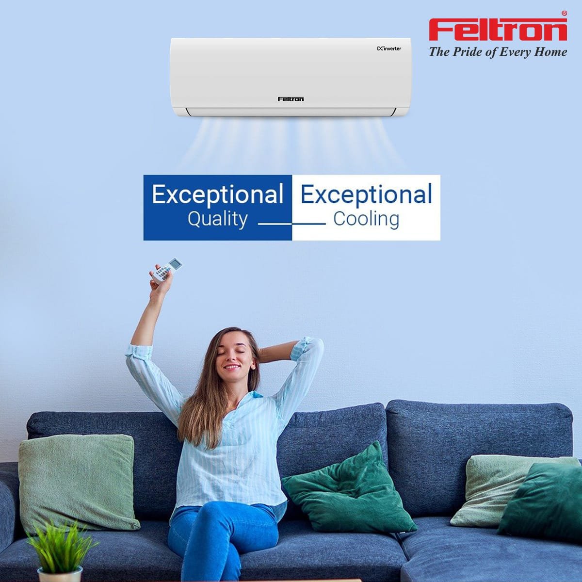 Feltron 1.5 Ton (18k) 3 Star Inverter Convertible Split Air Conditioner